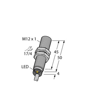Turck 4607130 BI4-M12-AN6X Endüktif Sensör Artırılmış Anahtarlama Mesafesi İle