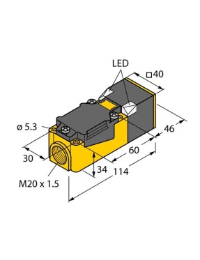 Turck 1540600 NI40U-CP40-VP4X2 Endüktif Sensör Artırılmış Anahtarlama Mesafesi İle