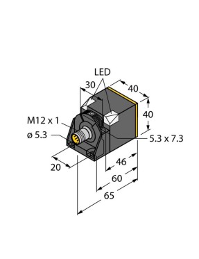 Turck 1538302 NI50U-CK40-VP4X2-H1141 Endüktif Sensör Artırılmış Anahtarlama Mesafesi İle