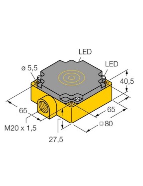 Turck 15095 NI40-CP80-VP4X2-S100 Endüktif Sensör Artan Sıcaklık Aralığı ile