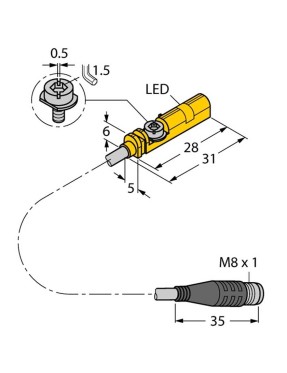 Turck 4685742 BIM-UNT-AP7X-0,3-PSG3S Manyetik Alan Sensörü