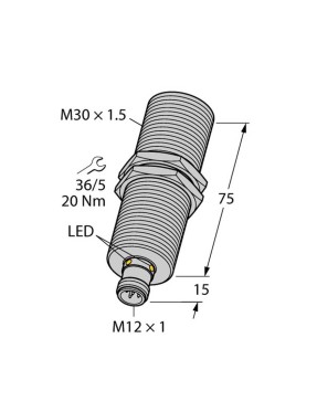 Turck 1610036 RU300U-M30M-2UP8X2-H1151 Ultrasonik Sensör