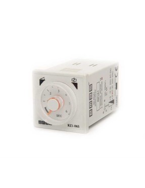 Emas RZ1A1B06S-25 
RZ1 Serisi 24VAC/DC-230VAC 1CO5A (rezistif) 0,1sn- 6sn Analog Zaman Elektronik Röle