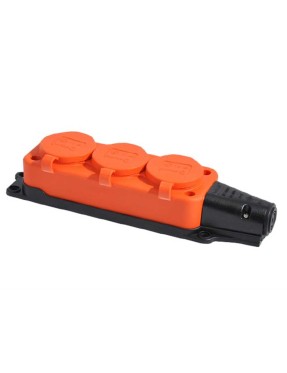 Tp Electric 3101-308-2300 1X16A Kauçuk Üçlü Grup Priz Turuncu Vidalı IP44