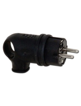 Tp Electric 3101-305-0300 1X16A Kauçuk Eğik Fiş Siyah Fransız Tipi Ups Vidalı IP44