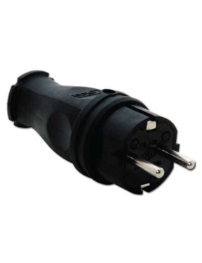 Tp Electric 3101-303-0300 1X16A Kauçuk Düz Fiş Siyah Fransız Tipi Ups Vidalı IP44
