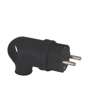 Tp Electric 3101-302-0300 1X16A Kauçuk Eğik Fiş Siyah Vidalı IP44