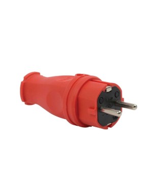 Tp Electric 3101-301-1600 1X16A Kauçuk Düz Fiş Kırmızı Vidalı IP44