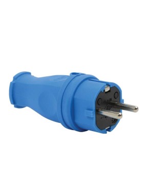 Tp Electric 3101-301-0900 1X16A Kauçuk Düz Fiş Mavi Vidalı IP44