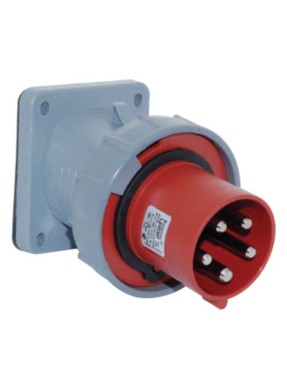 Tp Electric 3134-318-1600 5X63A Eğik Makine Fişi 100X107 Vidalı IP67