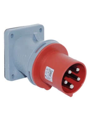 Tp Electric 3133-318-1600 5X63A Eğik Makine Fişi 100X107 Vidalı IP44