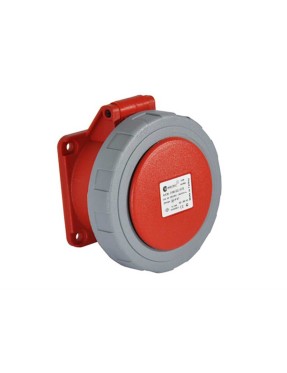 Tp Electric 3127-322-1675 4X32A CEE Norm Düz Makine Prizi Sabit Flanşlı 75X75 Vidalı IP67