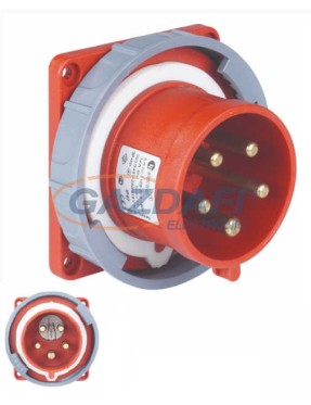 Tp Electric 3108-354-1600 5X32A CEE Norm Faz Dönüştürücü Makine Fişi 83X90 Vidalı IP67