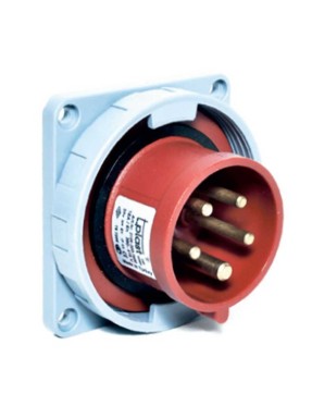 Tp Electric 3108-320-1600 5X32A CEE Norm Düz Makine Fişi 83X90 Vidalı IP67
