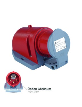 Tp Electric 3107-353-1600 5X32A CEE Norm Faz Dönüştürücü Duvar Fişi Koruma Kapaklı Vidalı IP44