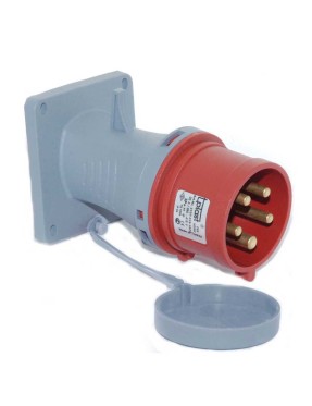 Tp Electric 3107-318-1600 5X32A CEE Norm Eğik Makine Fişi 85X85 Vidalı IP44