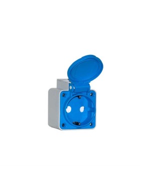 Tp Electric 3101-412-0900 1X16A Duvar Tipi Pano Prizi Çocuk Korumalı Mavi IP54 Vidalı