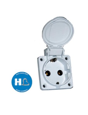 Tp Electric 3101-334-0600 1X16A Pano Prizi Gri Hızlı Bağlantı IP54