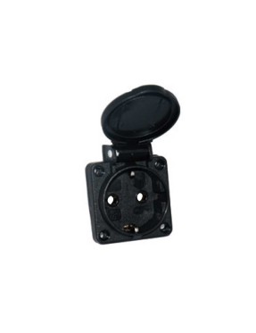 Tp Electric 3101-332-0300 1X16A Pano Prizi Çocuk Korumalı Siyah IP54 Vidalı