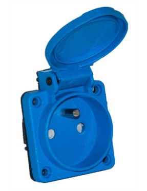 Tp Electric 3101-326-0900 1X16A Pano Prizi 16A Mavi Fransız Tipi IP54 Vidalı