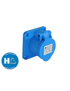 Tp Electric 3026-322-0975-9h 4X32A CEE Norm Düz Makine Prizi 75X75 Hızlı Bağlantı IP44