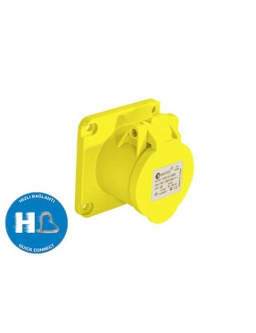 Tp Electric 3026-322-0775-4h 4X32A CEE Norm Düz Makine Prizi 75X75 Hızlı Bağlantı IP44