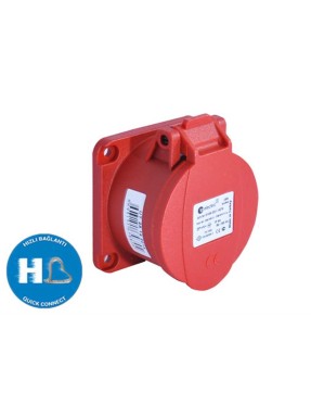 Tp Electric 3026-321-1670-3h 4X32A CEE Norm Düz Makine Prizi 70X70 Hızlı Bağlantı IP44