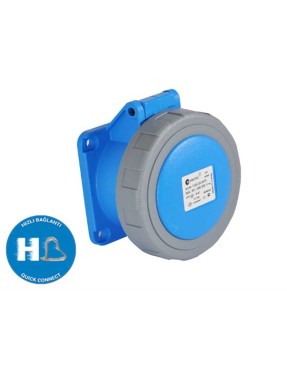 Tp Electric 3025-322-0975 3X32A CEE Norm Düz Makine Prizi 75X75 Hızlı Bağlantı IP67