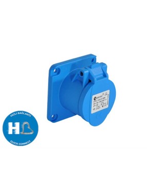 Tp Electric 3024-322-0975 3X32A CEE Norm Düz Makine Prizi 75X75 Hızlı Bağlantı IP44