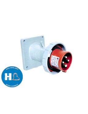 Tp Electric 3023-318-1600 4X16A CEE Norm Eğik Makine Fişi 85X85 Hızlı Bağlantı IP67