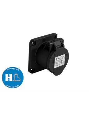 Tp Electric 3022-321-0370-5h 4X16A CEE Norm Düz Makine Prizi 70X70 Hızlı Bağlantı IP44