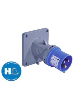 Tp Electric 3020-318-0900 3X16A CEE Norm Eğik Makine Fişi 85X85 Hızlı Bağlantı IP44