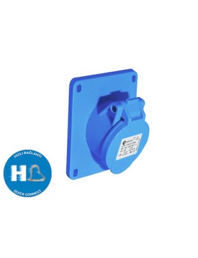 Tp Electric 3020-309-0900 3X16A CEE Norm Eğik Makine Prizi 83X90 Hızlı Bağlantı IP44