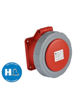 Tp Electric 3008-322-1675 5X32A CEE Norm Düz Makine Prizi 75X75 Hızlı Bağlantı IP67