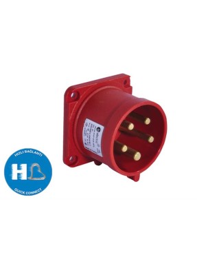 Tp Electric 3007-319-1670 5X32A CEE Norm Düz Makine Fişi 70X70 Hızlı Bağlantı IP44
