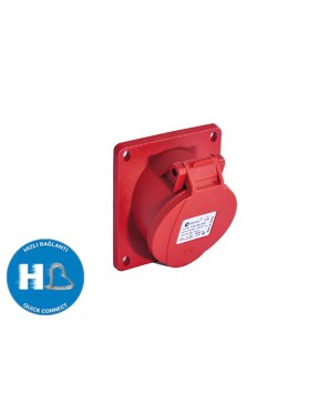 Tp Electric 3007-309-1600 5X32A CEE Norm Eğik Makine Prizi 83X90 Hızlı Bağlantı IP44
