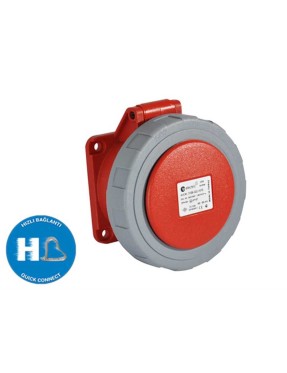 Tp Electric 3006-321-1670 5X16A CEE Norm Düz Makine Prizi 70X70 Hızlı Bağlantı IP67