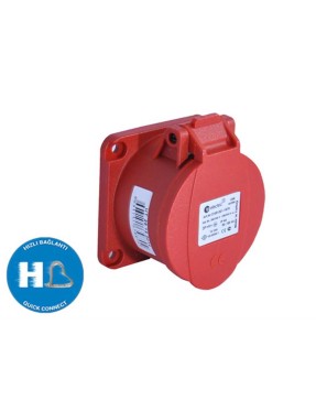 Tp Electric 3005-321-1670 5X16A CEE Norm Düz Makine Prizi 70X70 Hızlı Bağlantı IP44