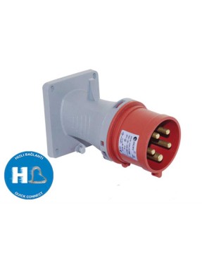 Tp Electric 3005-318-1600 5X16A CEE Norm Eğik Makine Fişi 85X85 Hızlı Bağlantı IP44