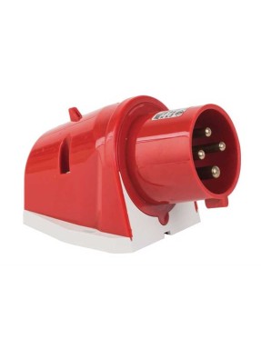 Mete Enerji T24405V 4X32A IP44 Duvar Fişi -Eğik Gövdeli -Vidalı Bağlantı 380-415 V