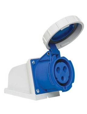 Mete Enerji 406612V 3X32A IP67 Duvar Prizi -Eğik Gövdeli -Vidalı Bağlantı 220 V