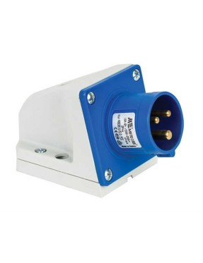 Mete Enerji 406301V 3X16A IP44 Duvar Fişi -Eğik Gövdeli -Vidalı Bağlantı 220 V