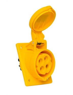 Mete Enerji 406547V 4X32A IP44 Makine Prizi Eğik Gövdeli 110V 4H Vidalı Bağlantı 110 V