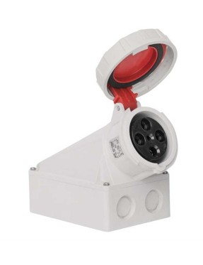 Mete Enerji T110224 4X63A IP67 Duvar Prizi Eğik Gövdeli 380-415 V