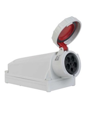 Mete Enerji T11447 5X125A IP67 Duvar Prizi -Eğik Gövdeli-380-415 V