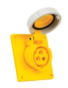 Mete Enerji 406542V 3X16A IP67 Makıne Priz Eğik Gövdeli 110V 4H Vidalı Bağlantı 110 V