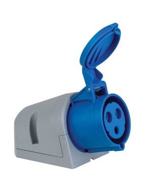 Mete Enerji 406611 3X32A IP44 Duvar Prizi -Eğik Gövdeli-220 V