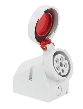 Mete Enerji T1143V 5X16A IP67 Duvar Prizi Eğik Gövdeli Vidalı Bağlantı 380-415 V