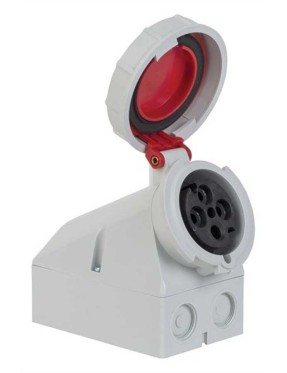 Mete Enerji T1149V 4X32A IP67 Duvar Prizi Eğik Gövdeli Vidalı Bağlantı 380-415 V