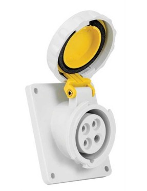 Mete Enerji T12831 4X16A IP67 Makine Prizi Eğik Gövdeli 110V Vidalı Bağlantı 110 V